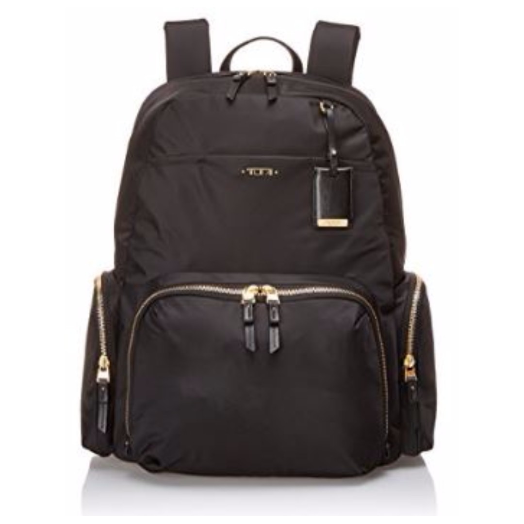 tumi black women's backpack