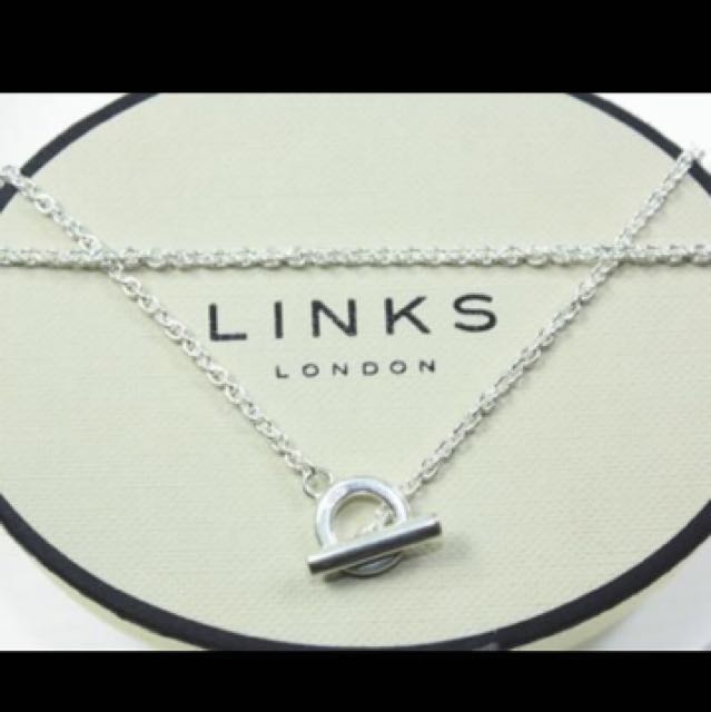 英國直送 Links Of London Silver T Bar Necklace 純銀頸鏈 名牌 飾物及配件 Carousell