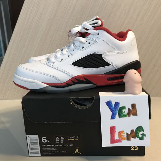 Retro 5 low fire red hotsell