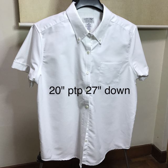 Bnew Cabin Creek Us Brand Wrinkle Free Short Sleeve Shirt White