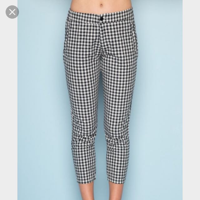Brandy Melville Gingham Tilden Pants Women s Fashion Tops Sleeveless on Carousell