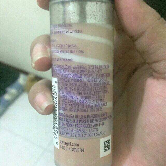 Covergirl+olay Foundation (Category: Makeup) located in Angeles City. Submitted by cellojj (Listing ID 126741107, Image 2). Description: Authentic 95% left Shade natural beige Rarely used Rfs. Destashing #Makeuptrade.