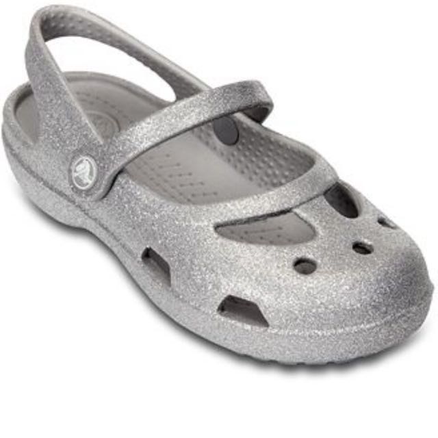 Crocs Glitter Mary Jane, Babies & Kids, Babies & Kids Fashion on Carousell