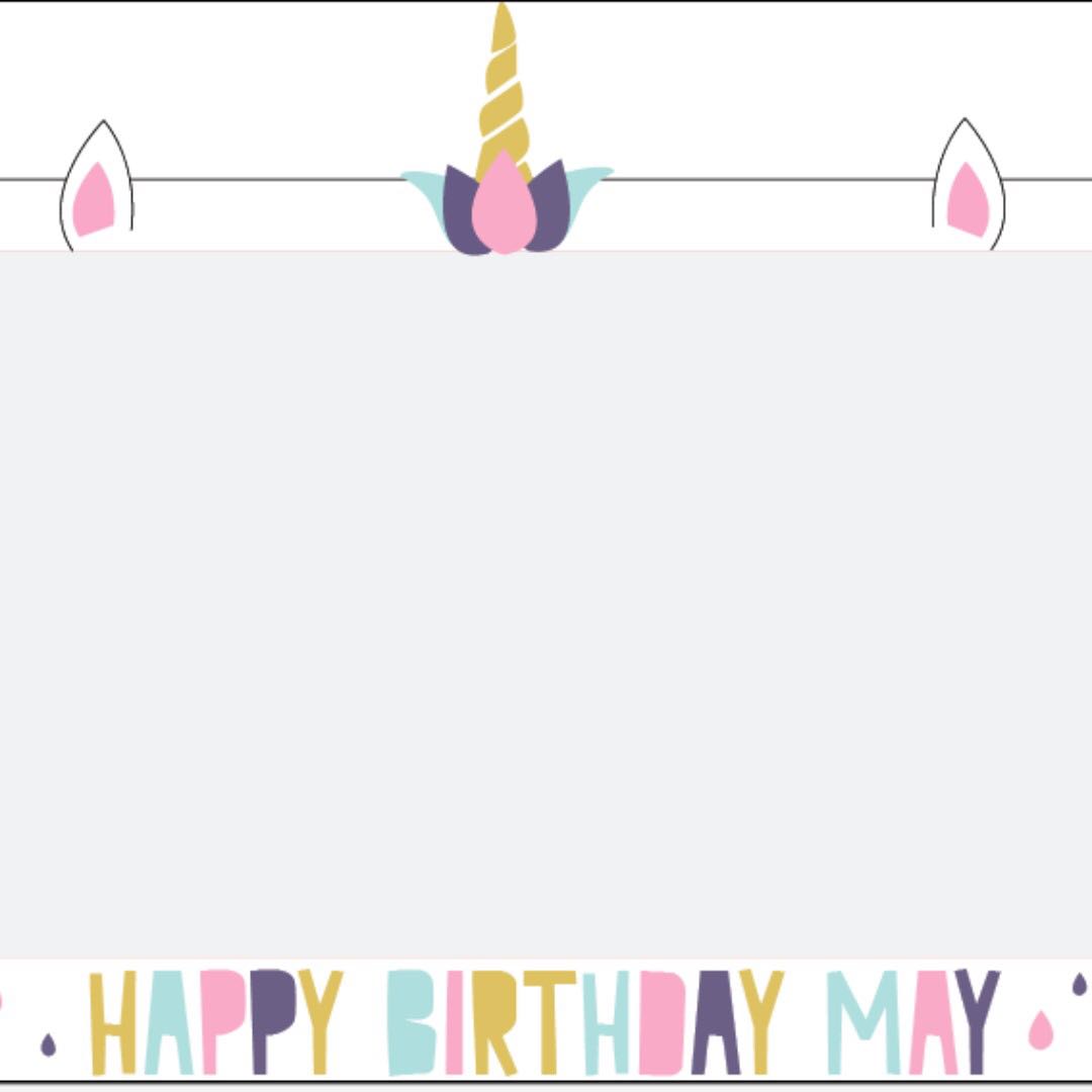 Customized Unicorn Photobooth Frame Design Craft Others On