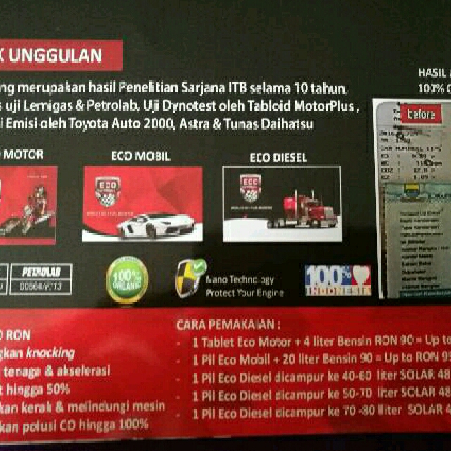 Eco Racing Penghemat Bbm Aksesoris Mobil Di Carousell