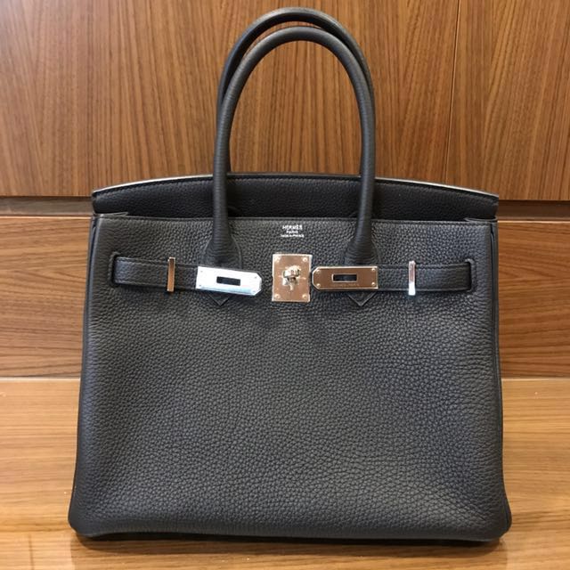 🔥Most Wanted🔥Hermes Birkin 30 Blue Lin GHW Togo #R, Luxury on Carousell