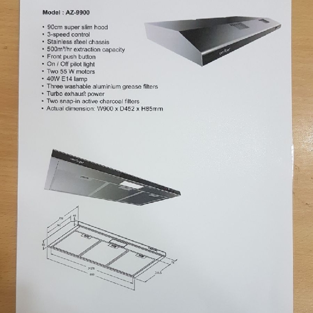 Cooker Hob & cooker hood aerogaz, TV & Home Appliances, Kitchen