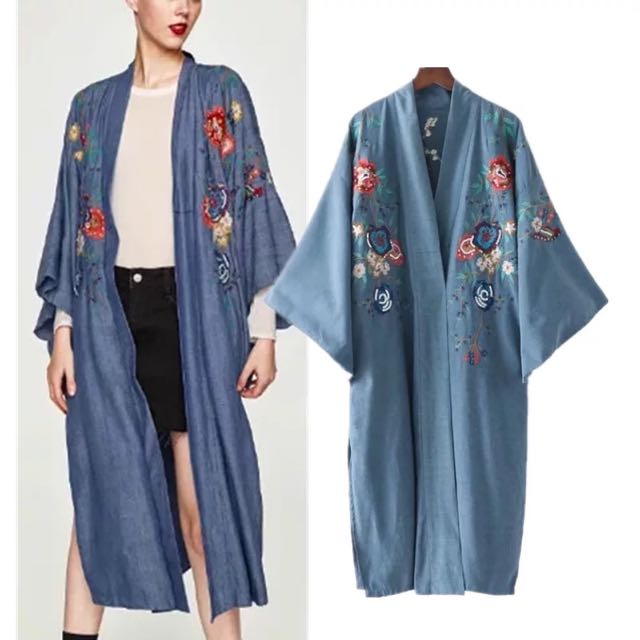 denim kimono zara