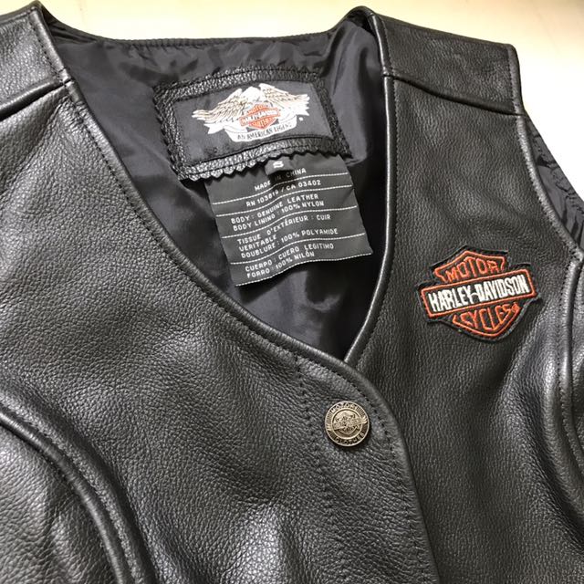 New genuine vintage Harley Davidson leather vest S size