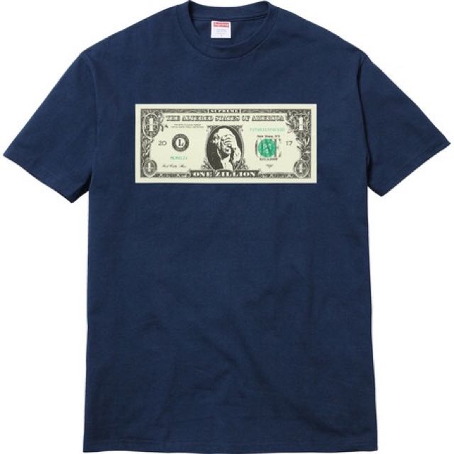 supreme dollar bill tee