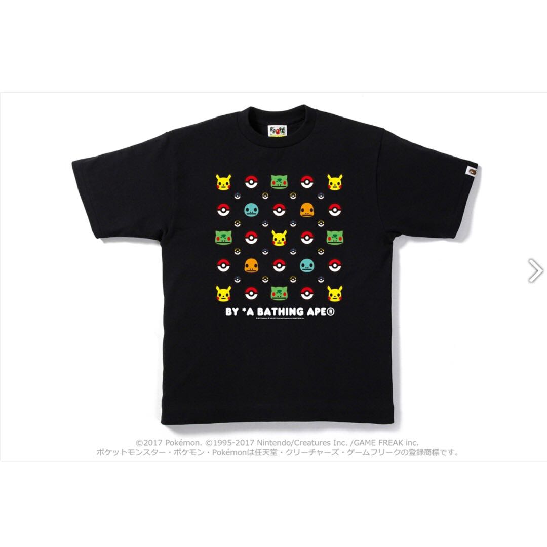 Pokemon Isetan Bape Pokemon Tee Men S Fashion Tops Sets Tshirts Polo Shirts On Carousell