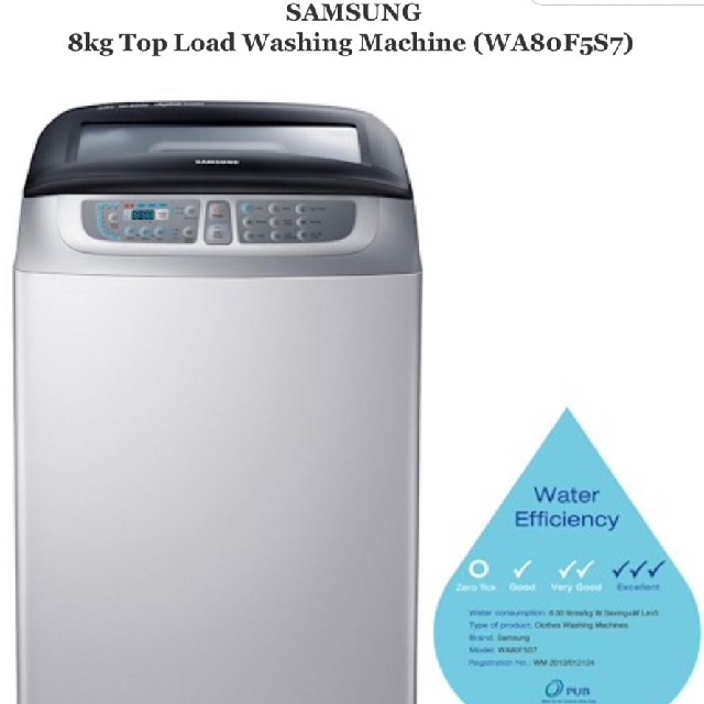 Samsung WA80F5S7 8kg washing machine, TV & Home Appliances, Washing