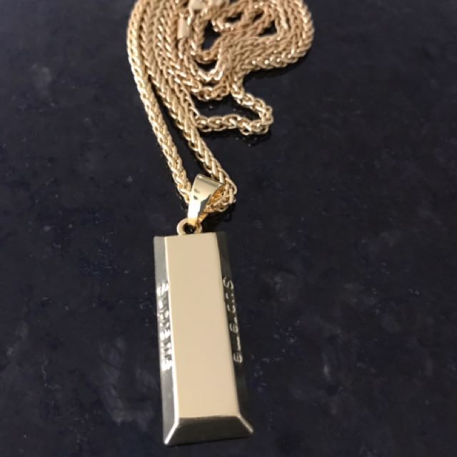 Supreme gold bar chain real store