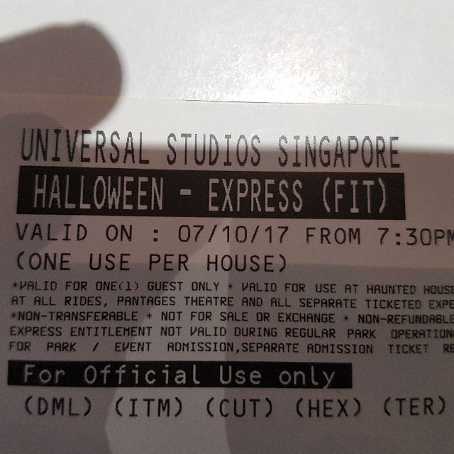 USS Halloween Horror Nights Express Ticket, Tickets & Vouchers, Local