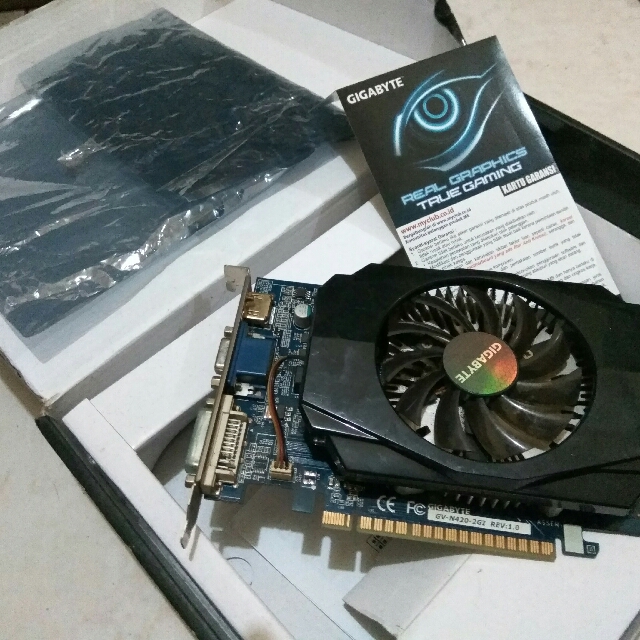 Vga Card Gforce Nvidia Gt 420 2gb 128bit Ddr3 Hdmi Gigabyte Elektronik Bagian Komputer Aksesoris Di Carousell