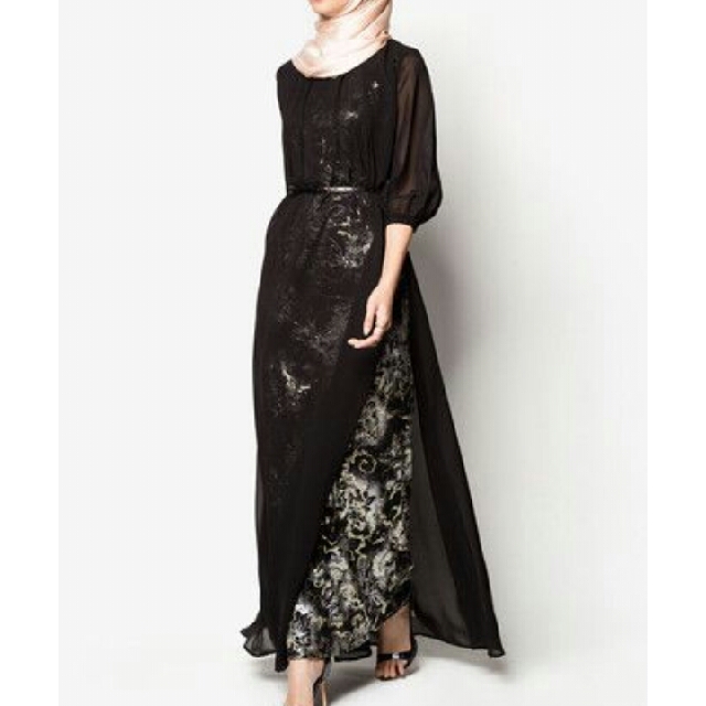 Chiffon overlay sale maxi dress