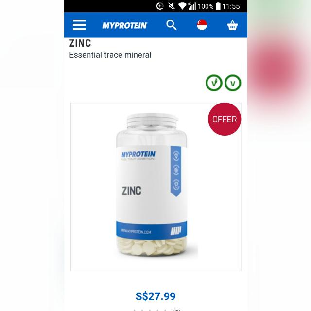 Zinc Tablets For Muscle Growth 270 Tablets, Health & Nutrition, Health