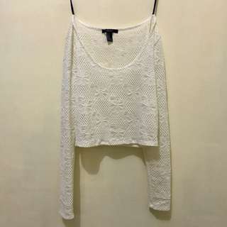 Kaos lengan panjang (croptop) forever 21