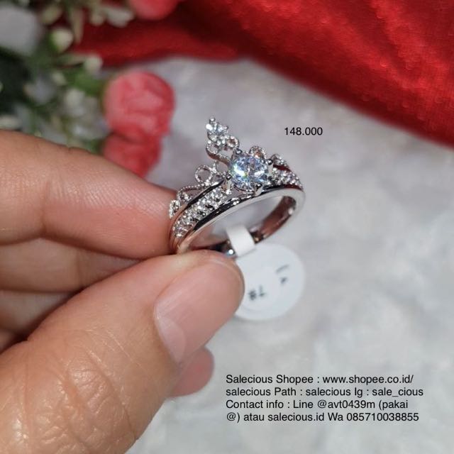 Cincin Mahkota Perhiasan Lapis Emas Luxury Olshop Fashion Olshop Wanita Di Carousell
