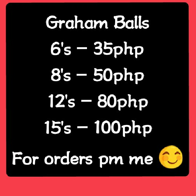 Graham Balls Pricelist, Food & Drinks, Local Eats on Carousell