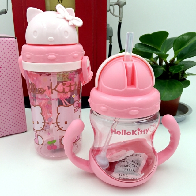 Brand new Hello Kitty Sanrio Sippy Cup Mug Straw Handle Infant Toddler Trainer 