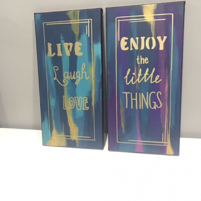 Inspirational Quotes Acrylic Painting On Canvas Furniture