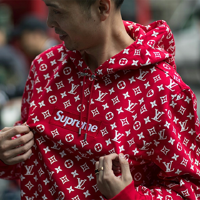 Supreme Hoodie Red Louis Vuitton | Paul Smith