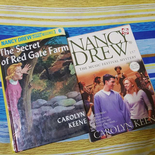 Nancy Drew Books (Category: Storybooks) located in Bacoor. Submitted by san_dcluttering (Listing ID 128774730, Image 1). Description: Nancy Drew is a fictional amateur sleuth and is aged to be an 18-year-old high school graduate and detective. In the series, she lives in the fictional town of River Heights with her father, attorney Carson Drew, and their housekeeper, Hannah Gruen. #books #nancydrew #carolynkeene #mystery #fiction #action .