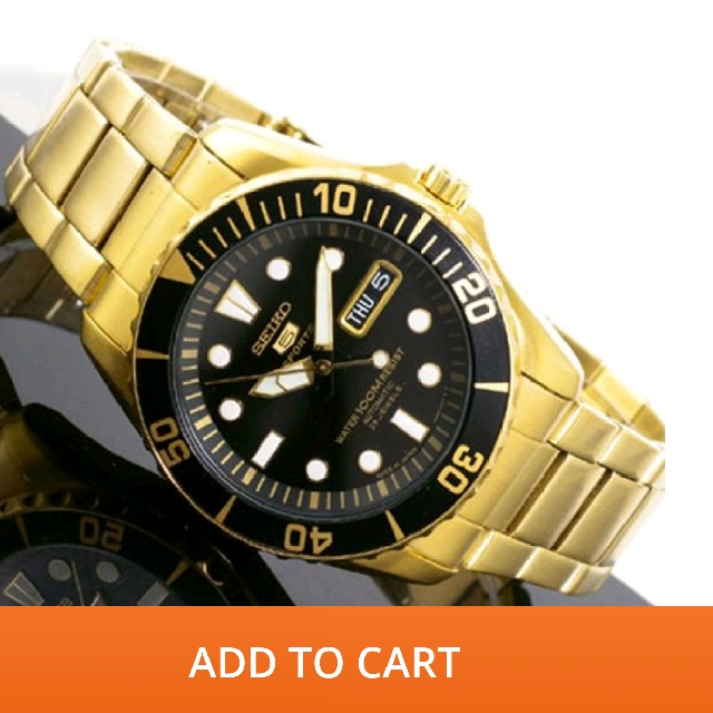Seiko Japan 5 Divers Edition (24 Jewels) Gold Automatic Men's Watch**Last  pc clearance, Luxury, Watches on Carousell