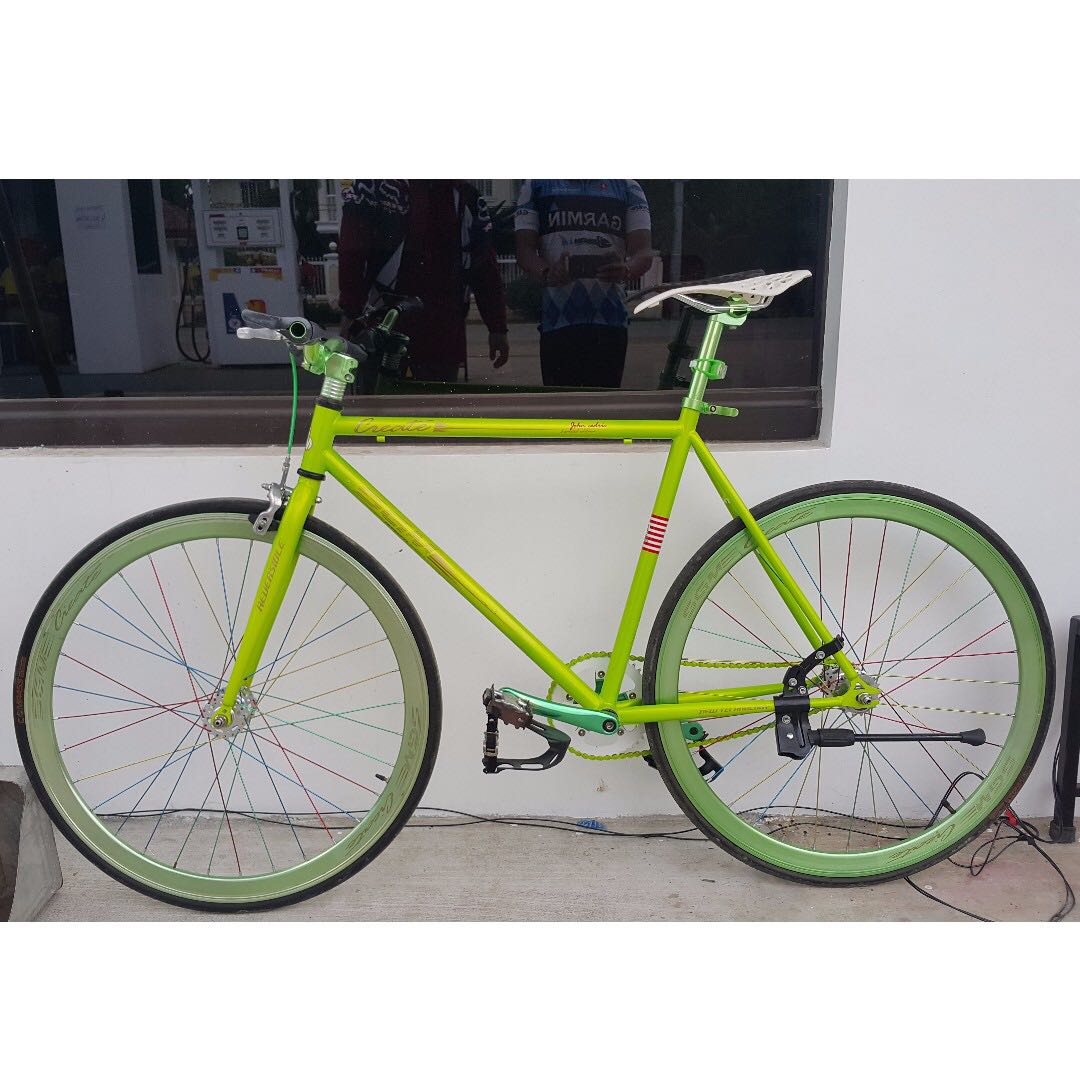 green fixie bike