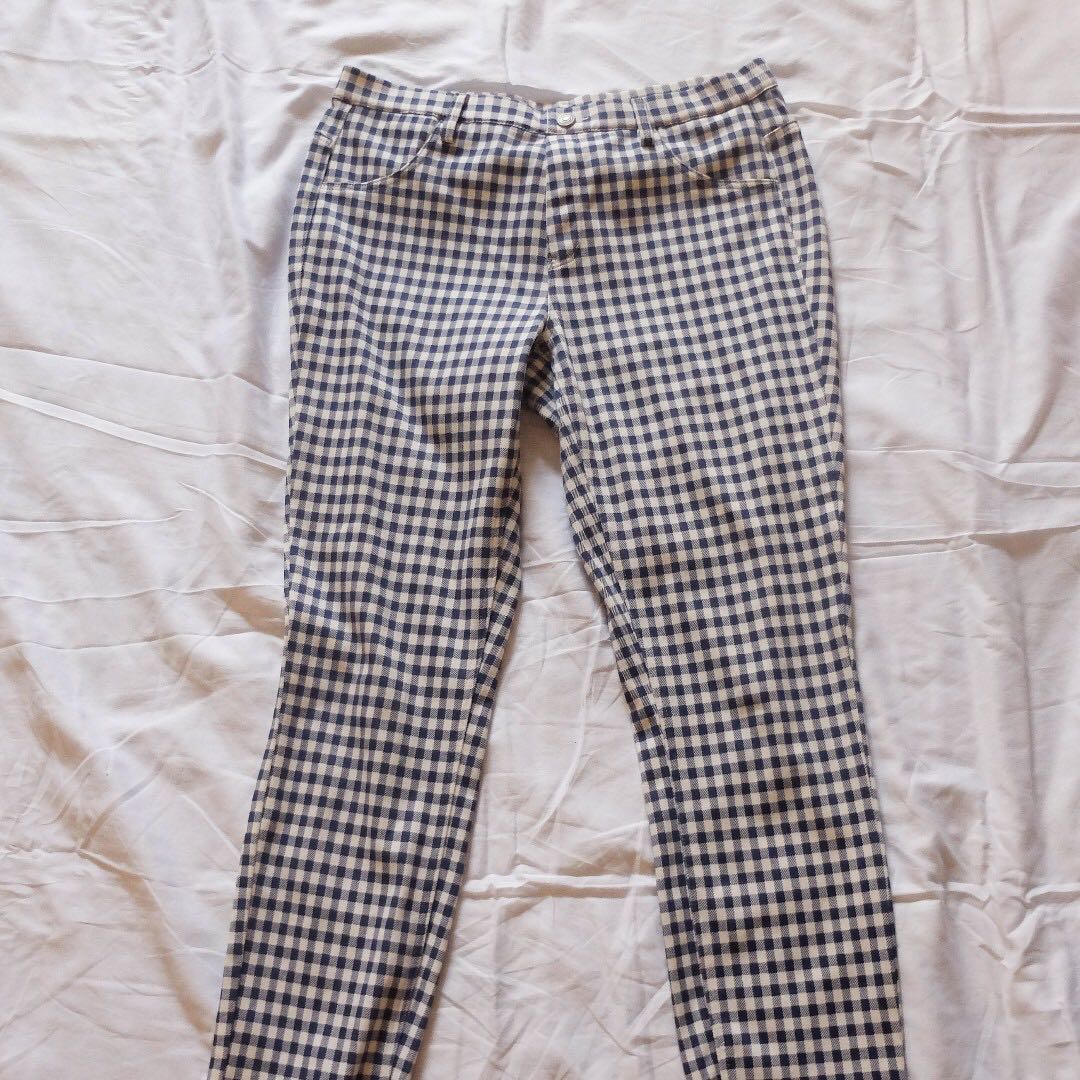 cropped checkered pants