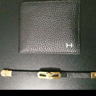 Hermes wallet & Versace bracelet