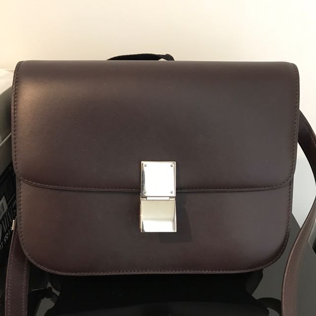 celine box burgundy