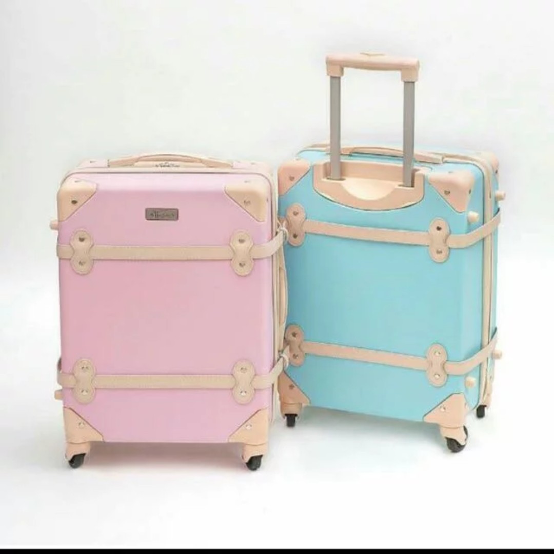 baby pink carry on luggage