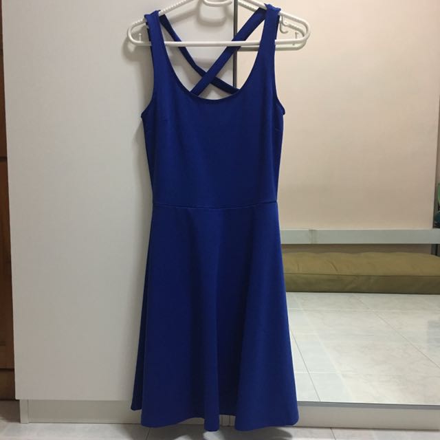 h&m royal blue dress