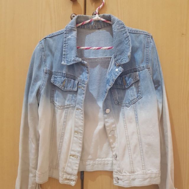 Jaket Jeans Ombre, Fesyen Wanita 