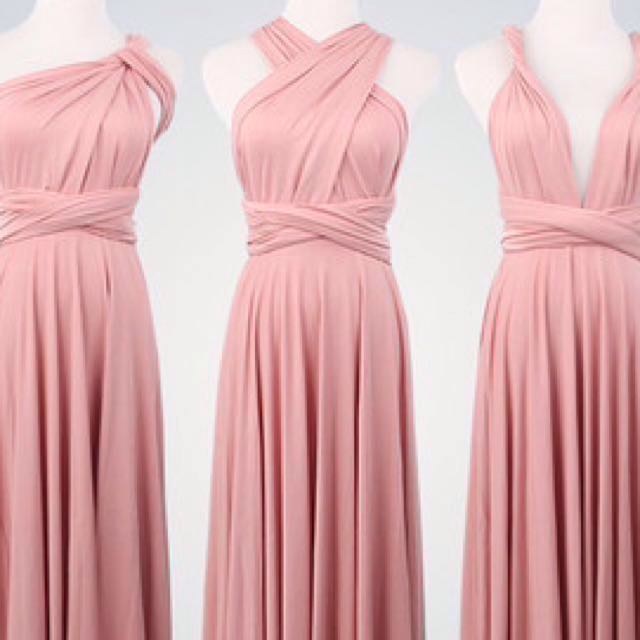 blush pink infinity gown