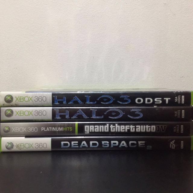 TAKE ALL FOR 1800 XBOX Kinect Games (Category: Xbox) located in Marikina City. Submitted by camiela (Listing ID 125692553, Image 2). Description: XBOX Kinect Games (for US Version) Halo 3 ODST - P500 Halo 3 - P500 Gta 4 -P500 Dead space 2 - P500 — TAKE ALL FOR P1800 SAVE P200 (free sf) — BUY 2 OR 3 FOR FREE SF (free sf for mm only) **Message me for more info // selling for my brother.