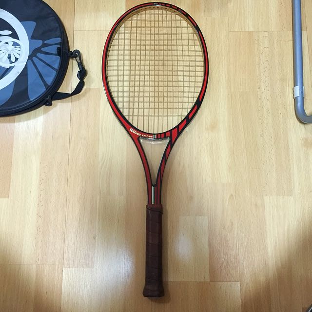 Wilson Epic95 Tennis Racket L4 4 1/2L Hardwood, Sports Equipment ...