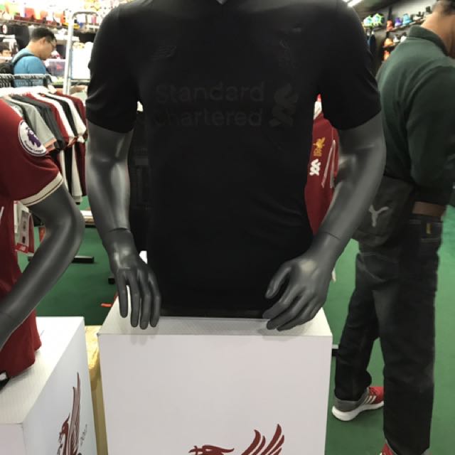 WTT LFC Pitch Black Jersey M size for S size, Men's Fashion, Tops & Sets,  Swim Top & Rash Guards on Carousell