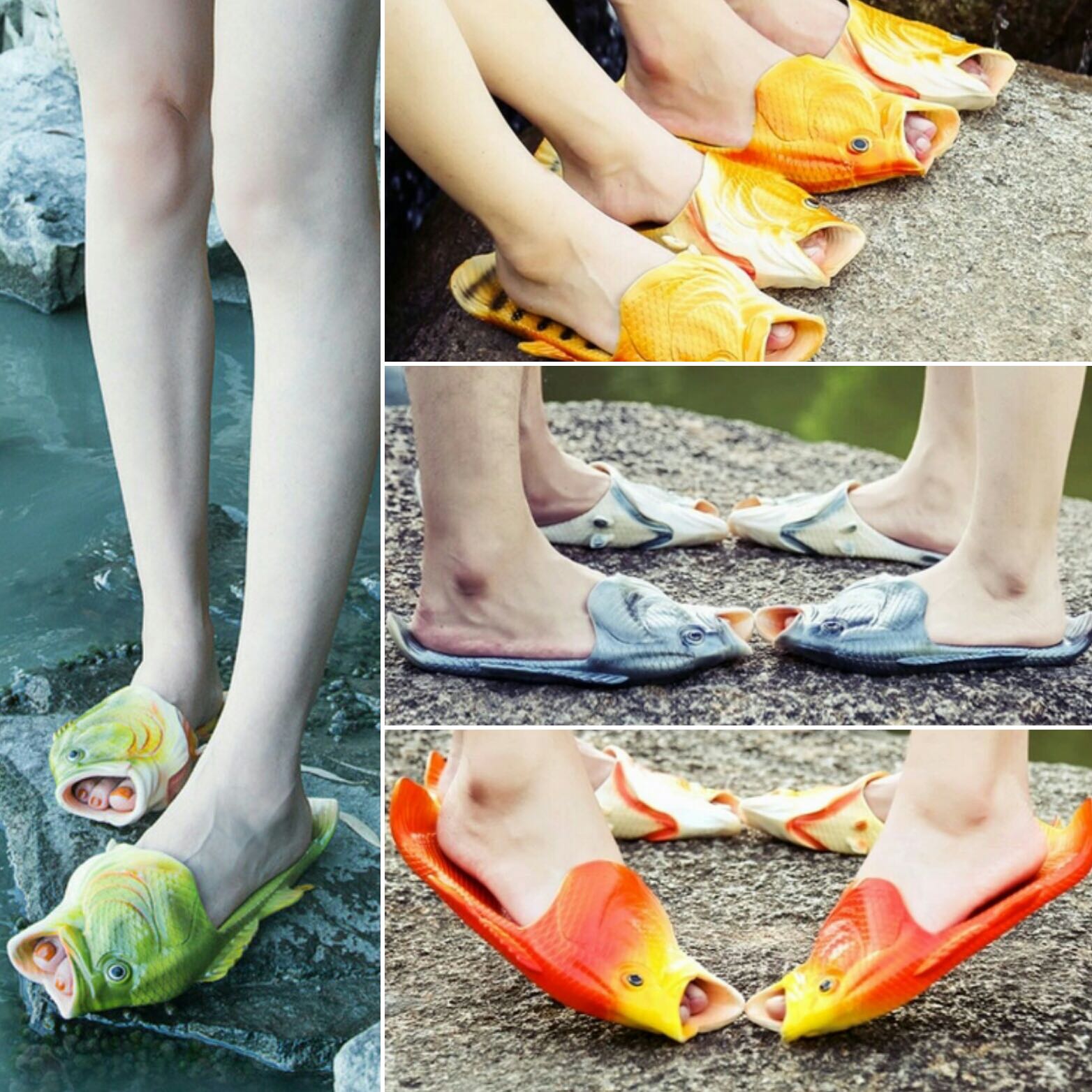 😂 Realistic Fish Slipper Rubber Sandals 