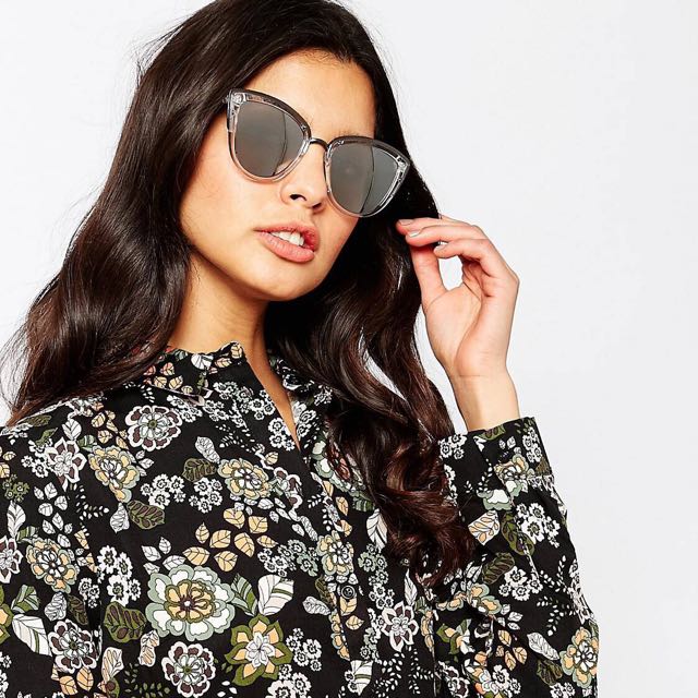 AUTHENTIC Quay Australia My Girl Clear Mirror Cat Eye Sunglasses Women s Fashion Watches Accessories Other Accessories on Carousell