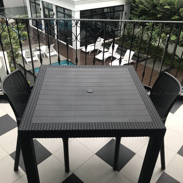 Balcony Verandah Outdoor 2 Chairs Dining Set Furniture Home Living Furniture Chairs on Carousell