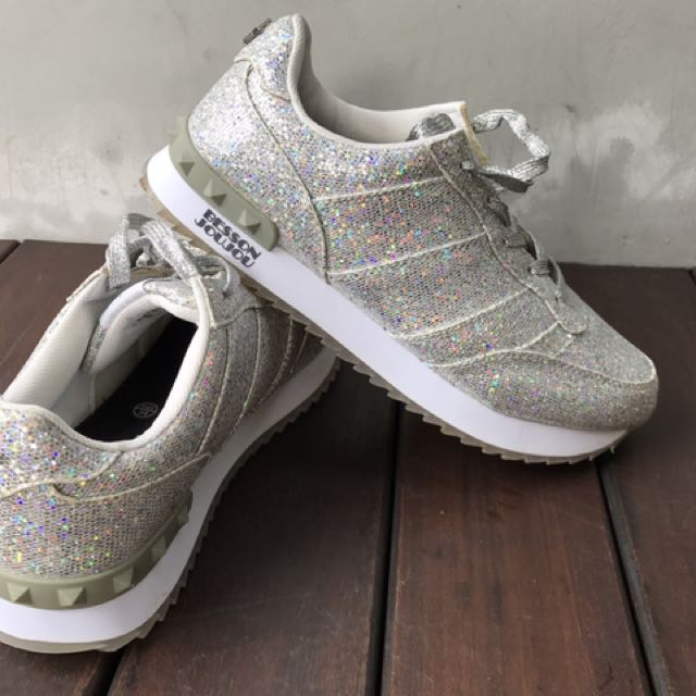Besson Joujou Silver sneakers Women s Fashion Footwear Sneakers