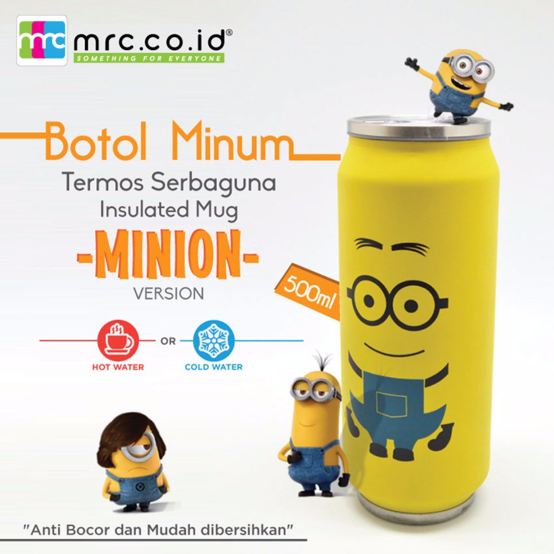 Botol Minum Termos Serbaguna Insulated Mug 500ml Minion