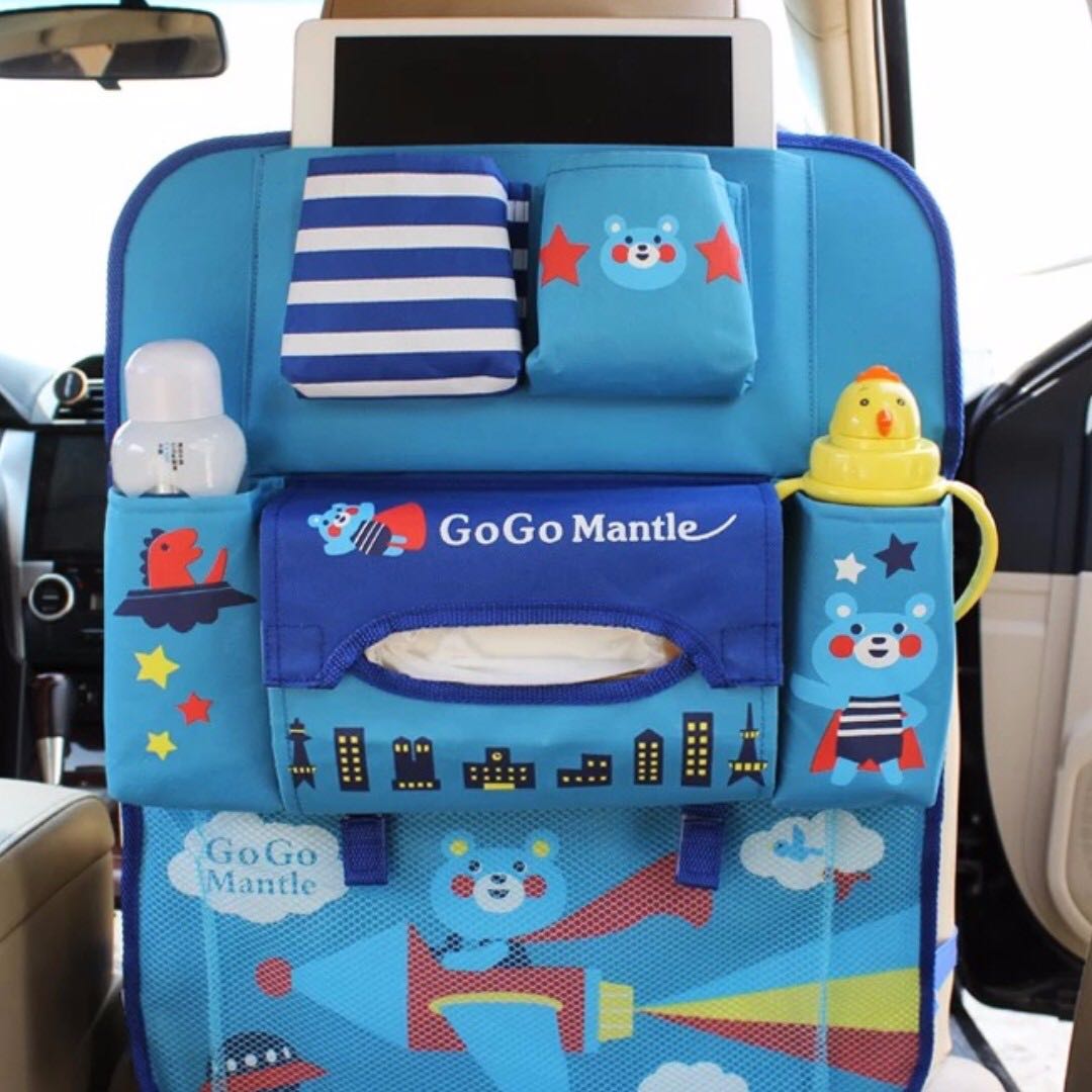 Car Seat Organiser With Tablet Holder Bear Design