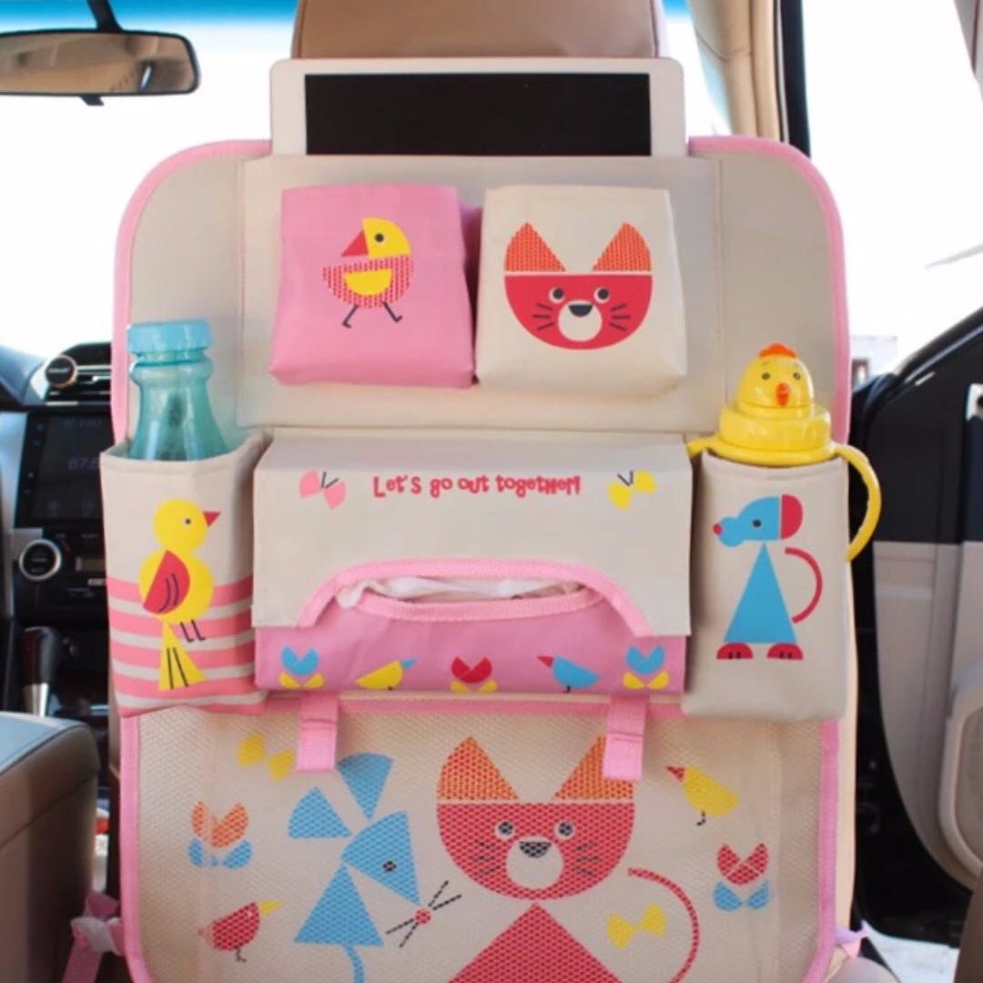 Car Seat Organiser With Tablet Holder Mouse Design