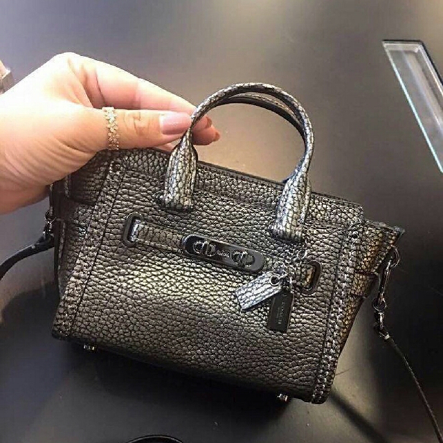 Coach sales swagger gunmetal