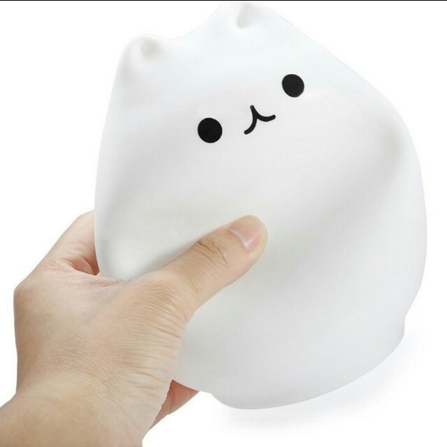 Cute Kitty Pusheen remote control color changing LED night light decor