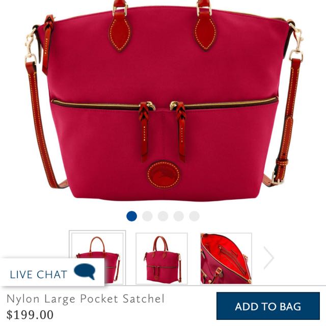 Nylon large outlet pocket satchel